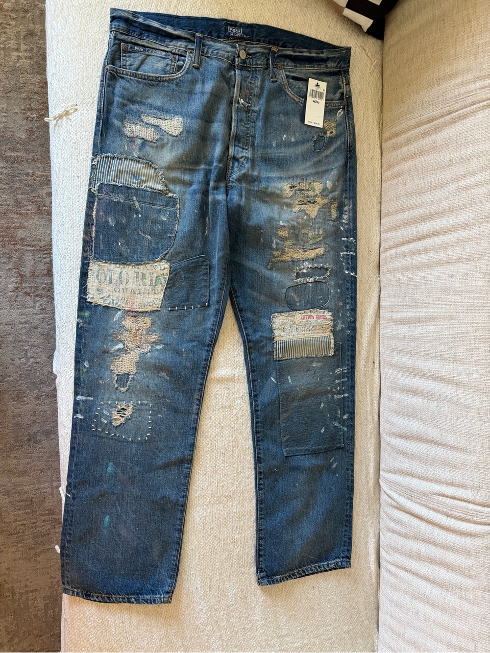 Polo Ralph Lauren Heritage Straight RING-SPUN DENIM Jeans 36 x 32